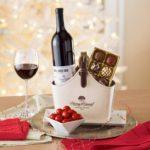 Harry & David features the new Hostess Gift   , a canvas tote with truffles and wine.