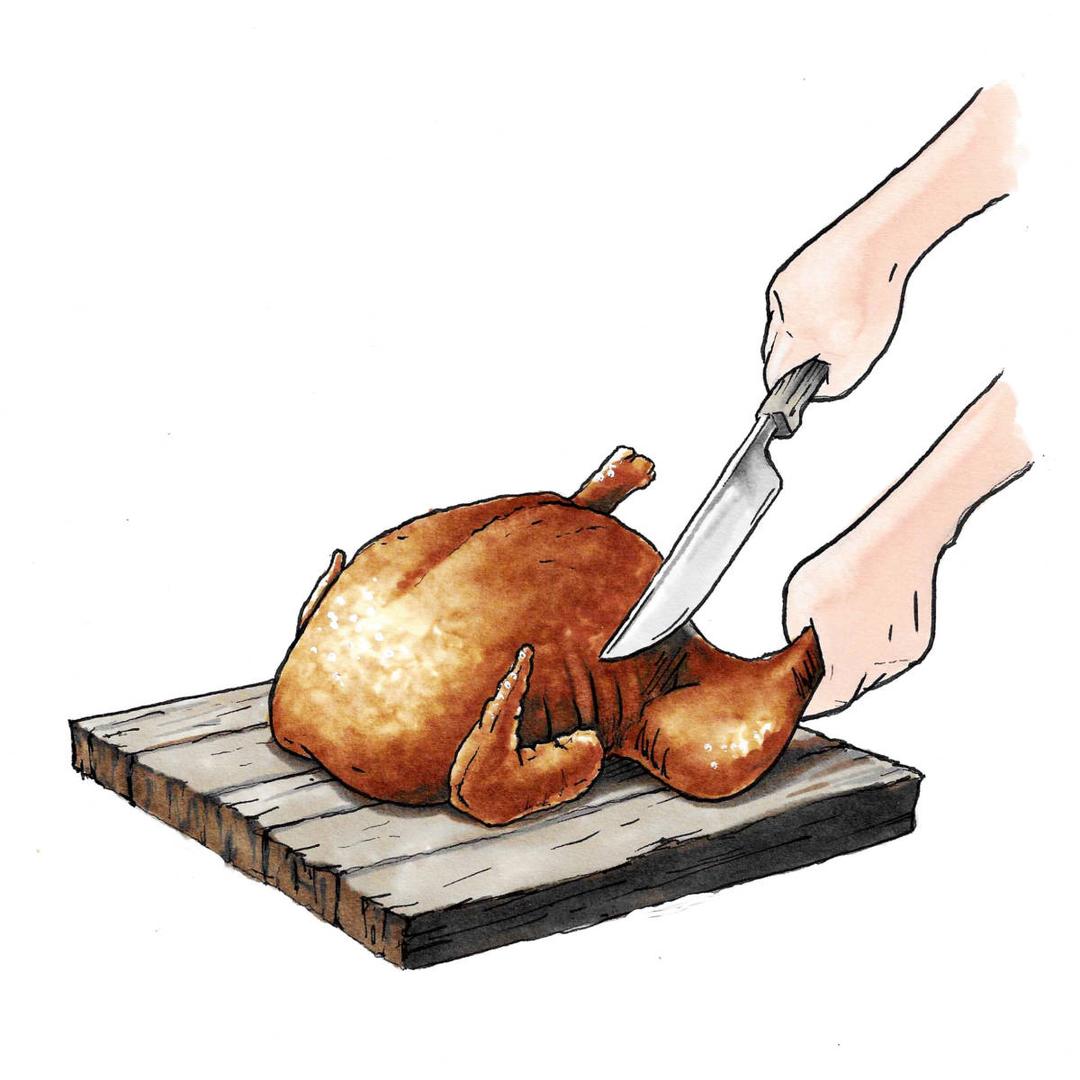 how to carve a turkey legs