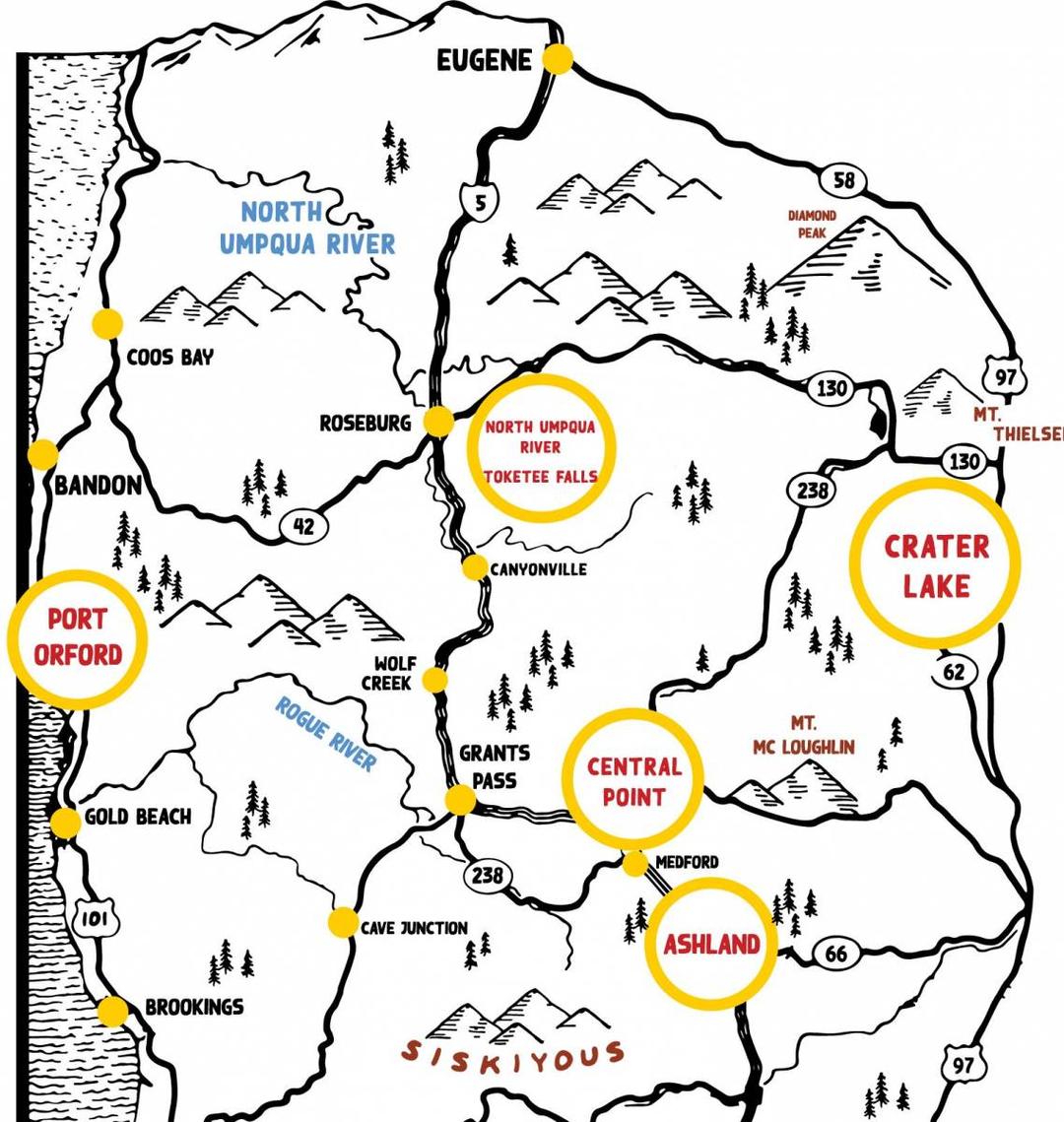 Map of Oregon