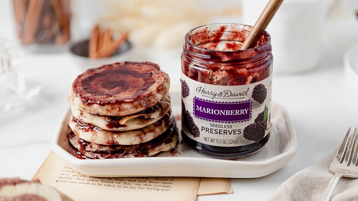 Marionberry Swirl Pancakes