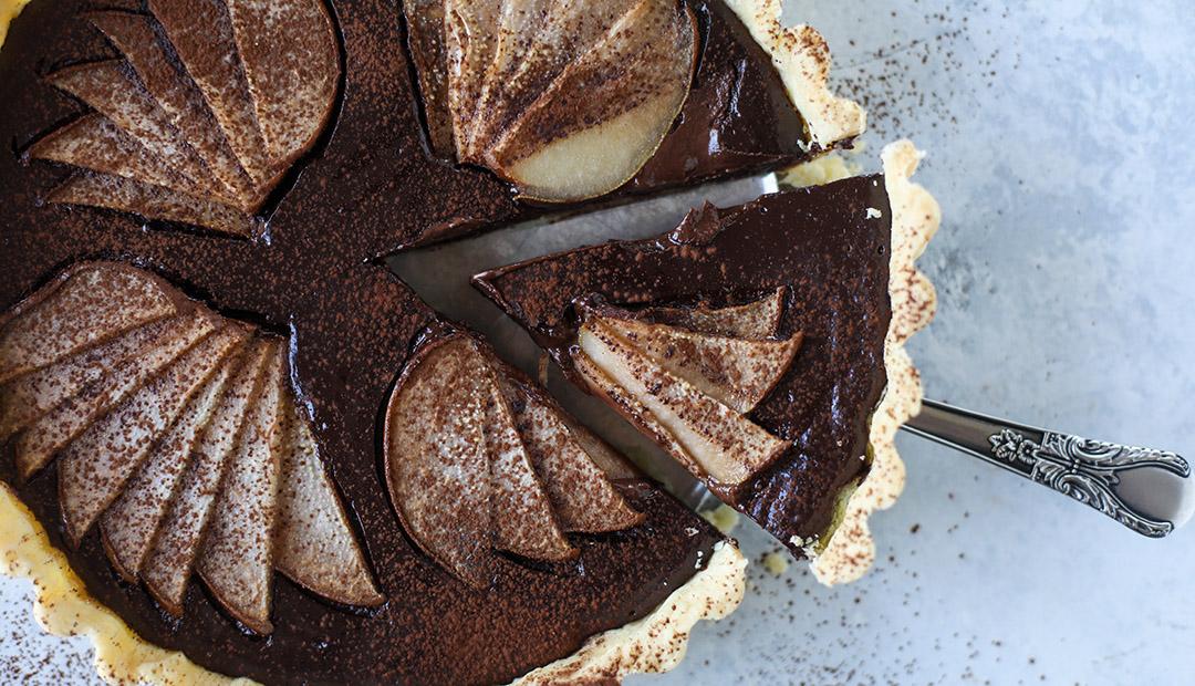 Semi-Sweet Chocolate Pear Tart