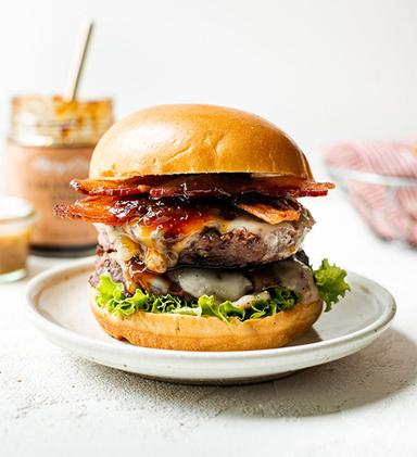 Photo of how to ripen an avocado with a guacamole burger.