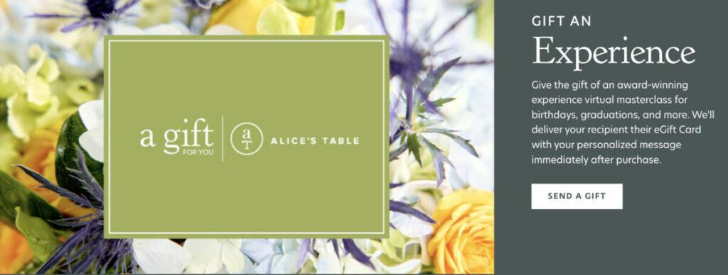 alices table shop button