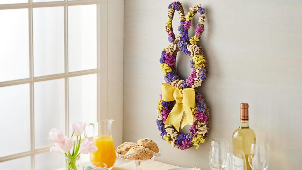 easter decor ideas bunny flowers