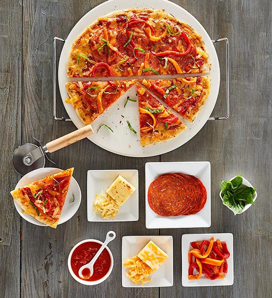 Gifts for the home cook with a pizza stone kit.