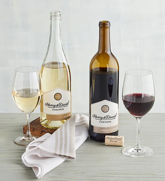 Gifts for the home cook with two bottles of wine.