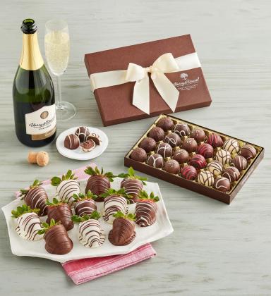 harry and david chocolate covered strawberries chocolate truffles wine